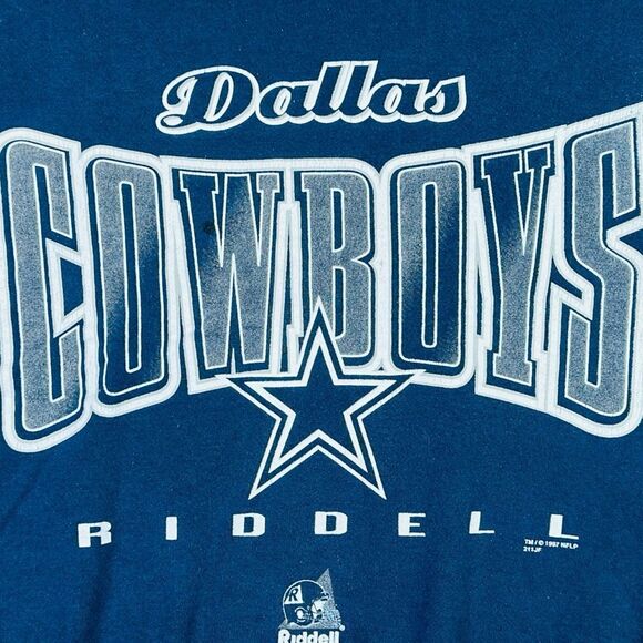 Vintage Riddell 1997 Dallas Cowboys Crew Neck Sweatshirt - Size M/L - Picture 2 of 10
